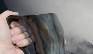 Jarra de Cerveza de Lujo de Cuerno de Búfalo Natural de 450 ml, Ecológica, Duradera, Hecha a Mano, Estilo Clásico Vintage, Colores y Logotipo Personalizables - Product Image 6