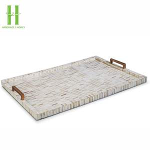 Bandeja con incrustaciones de madreperla, la mejor opción, placas de cargador, variedad de diseños OEM, bandeja de servicio de Ramadán personalizada - Product Image 1
