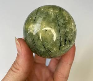 Esfera y Bola de Prehnita de cristal Natural pulido superior, Bola de decoración para el hogar, Feng Shui, calidad prémium, venta al por mayor - Product Image 1