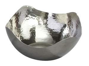 Bol de service en métal argenté au design simple et moderne, en aluminium, pour la maison et les restaurants, idéal pour les fruits, les salades et les dattes. - Product Image 4