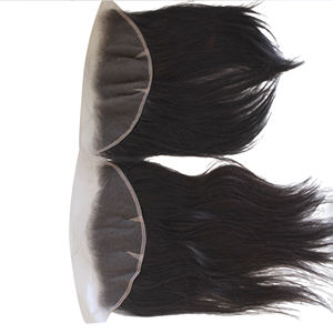 Soft frontals human hair 100% Hand Tied 100% Human, Natural 10A Grade Silky Straight Pre Plucked 13x6 Transparent Frontal - Product Image 2