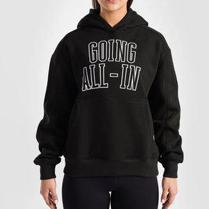 เสื้อฮู้ดผู้หญิงผ้าสแปนเด็กซ์คอตตอนพิมพ์ลายสำหรับฤดูหนาว  คอเสื้อแบบมีโลโก้สั่งทำ  ไหล่ตก  ผ้าฟลีซ  เป็นมิตรกับสิ่งแวดล้อม  ขายส่ง - Product Image 2