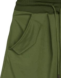 Pantalones Cortos Deportivos Casuales de Algodón 100% de Color Sólido, Holgados, Antiarrugas, con Cierre de Cordón, para Gimnasio - Product Image 6