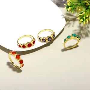 Zircon cubique minimaliste bande solide 925 en argent Sterling bague de fiançailles conception personnalisée bijoux en argent fin filles mariage en gros - Product Image 4