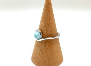 Women's 925 Sterling Silver Rhodium Plated <b>Boho</b> Style Larimar Gemstone Engagement Wedding <b>Ring</b> for Party Handmade Trendy Gift - Product Image 4