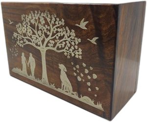 Decorative <b>Urns</b> Wooden <b>Urn</b> <b>Ashes</b> Storage Box Loving Movement White Large Personalized Cremation <b>for</b> <b>Ashes</b> Handcrafted Rosewood - Product Image 2