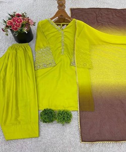 ผ้าไหมซาตินปักลายสุดหรูเสื้อผ้าพื้นเมือง - Product Image 5