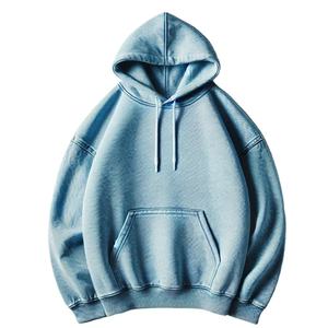 Haute qualité solide couleur personnalisée à manches longues sweats à capuche hommes surdimensionné confortable deux tons marque privée à capuche pour adultes - Product Image 4