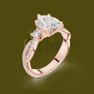 แหวนพลอย Tanzanite แท้18K สีเงิน - Product Image 1