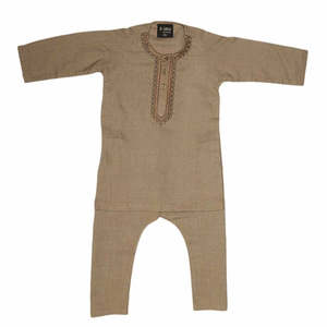 Traje Shalwar Bordado para Niños - Beige - Product Image 1