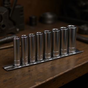 ชุดซ็อกเก็ตเฟคอม 1/4'' แบบยาว 12 จุด ขนาดเมตริก 5 ชิ้น พร้อมที่วาง - Product Image 3