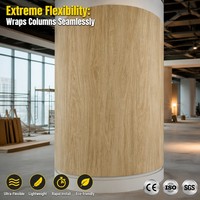 Revêtement mural flexible ignifuge A2 en grain de bois MCM pour la rénovation extérieure et la décoration d'hôtels – Prix de gros usine
