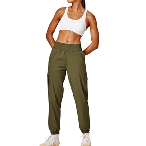 Pantalones Cargo Activos para Mujer, Pantalones Deportivos Elásticos, Cintura Elástica, Pantalones de Entrenamiento, Ropa Deportiva, Fabricante Personalizado - Product Image 4