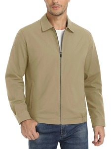 เสื้อแจ็กเก็ตผ้าสักหลาดลายสก๊อตแบบย้อนยุคของผู้ชายเสื้อกันลมแขนยาวแบบลำลองสำหรับฤดูใบไม้ผลิและฤดูใบไม้ร่วง - Product Image 3