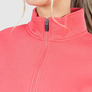 2026 Custom Women's Oversized Cotton Polyester <b>Hoodie</b> Half Zip Pullover Winter Sweatshirt Embroidered 3D Pattern Washed <b>Hoodie</b> - Product Image 6