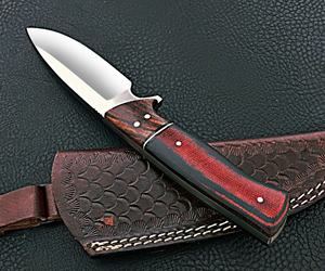 Cuchillo de caza de hoja fija de acero inoxidable Sizzco, hermoso mango de Micarta con regalo de madera para él, OEM personalizable - Product Image 3
