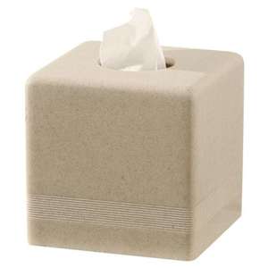 Boîte à mouchoirs en résine robuste de style d'inspiration vintage et parfaite pour la décoration luxueuse d'une maison ou d'un hôtel - Product Image 1