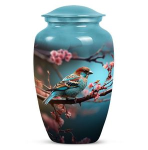 Urne funéraire bleue en forme de larme avec cœur - Urne moderne élégante - Product Image 5