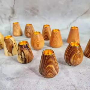 Portavelas de madera hecho a mano decorativo juego de portavelas para Decoración - Product Image 2