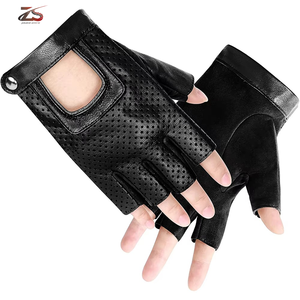 Best Selling Customized Half <b>Finger</b> Leather summer <b>Gloves</b> From Pakistan - Product Image 4