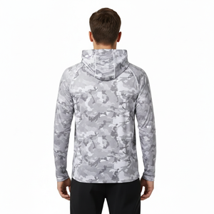 Camisa de Pesca Sublimada Personalizada de Manga Larga, Ligera, para Exteriores, con Camuflaje, 100% Poliéster, UPF 35, Impresión por Transferencia de Calor, Venta al Por Mayor - Product Image 5