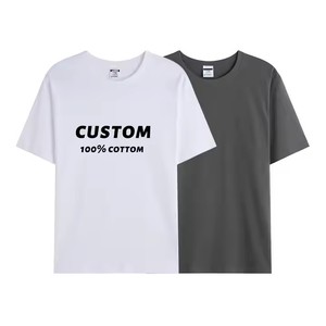 Vente en gros de sérigraphie personnalisée broderie du logo de votre marque T-shirt 100% pur coton T-shirt blanc décontracté pour hommes - Product Image 2