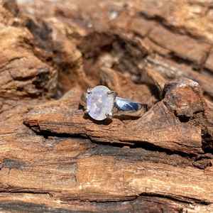 Handmade Rainbow Moonstone Ring 925 Sterling Silver Crystal June Birthstone Unique Statement Jewelry <b>Gift</b> For Women Men - Product Image 3