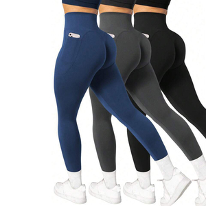 WOJIEER Custom Logo <b>Women</b> Yoga Leggings High Waist Seamless Gym Tights Lift Hip Fitness Pants Spandex Nylon Workout Activewear - Product Image 1