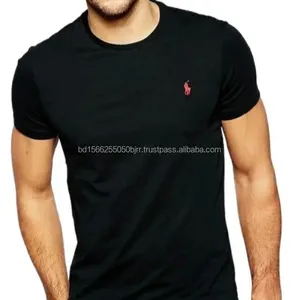 Camiseta de venta más popular de 2024, peso personalizado 170 + GSM OEM slim fit para hombre R. L A U R E N camisetas Bangladesh