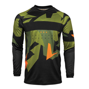 Vente en gros Maillot de motocross à manches longues pour hommes Vêtements de course automobile Équipement Mx Chemises de course sublimées Technique imprimée coupe-vent - Product Image 3