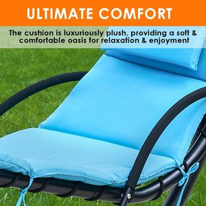 Coussin de remplacement et tissu pour parasol pour chaise longue suspendue d'extérieur, chaise hamac suspendue - Product Image 4