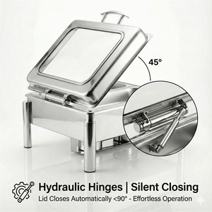 ציוד קייטרינג למסעדות, סיר חימום נירוסטה כסוף, סט בופה עם דוד מזון מסחרי המופעל על דלק - Product Image 5