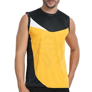 เสื้อกล้ามผู้ชายดีไซน์ใหม่ แห้งเร็ว ผลิตตามสั่ง ผ้าโพลีเอสเตอร์/คอตตอน ทรงสตริงเกอร์ ไซส์ใหญ่ ระบายอากาศได้ดี เหมาะสำหรับออกกำลังกาย โยคะ ใส่ลำลอง ผ้าถักคุณภาพสูง - Product Image 1