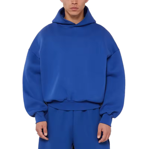 Boxy fit Hoodie Personnalisé Baggy Noir Hoodies Hommes Sweat à capuche avec strass de haute qualité streetwear Fabricants de vêtements Logo personnalisé - Product Image 1