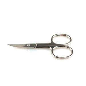 Tijera de uñas curvada para mano derecha con logotipo privado, tijera de cerámica para limas de belleza, tijeras afiladas para cutículas de acero inoxidable hechas en fábrica - Product Image 2