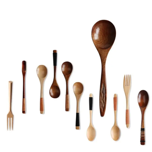 Cubiertos de madera disponibles de varios diseños de alta calidad para el hogar, cocina, fiesta, mesa, cubiertos de madera para utensilios de cocina - Product Image 3