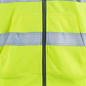 Regular Fit Heavyweight 70% algodón 30% poliéster reciclado Trefoil seguridad Rosa hombres pulóver Sudadera con capucha ANSI Clase 2 LED Flash - Product Image 2