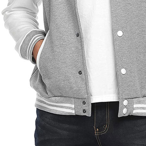 Nouvelle arrivée, veste varsity d'hiver pour homme personnalisable avec col montant, logo personnalisé, laine, cuir, toile, taille personnalisée, vente en gros - Product Image 6