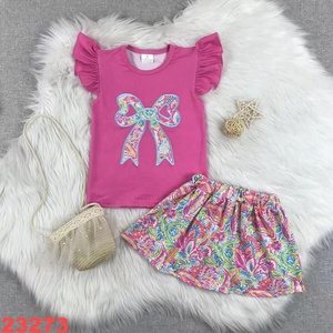 Conjunto <span class=keywords><strong>de</strong></span> dos piezas ecológico <span class=keywords><strong>de</strong></span> manga <span class=keywords><strong>de</strong></span> perla <span class=keywords><strong>de</strong></span> verano para niñas, conjunto <span class=keywords><strong>de</strong></span> pantalones cortos <span class=keywords><strong>de</strong></span> estilo informal estampado <span class=keywords><strong>de</strong></span> seda <span class=keywords><strong>de</strong></span> leche específico <span class=keywords><strong>de</strong></span> Boutique - Product Image 4