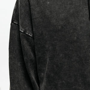 Sweat à capuche personnalisé respirant 100 % coton molletonné grande taille pour homme, coupe décontractée, logo vieilli, design délavé à l'acide, ODM - Product Image 4