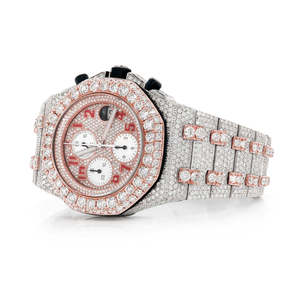 Glacial Drip Iced Moissanite Stainless Steel <b>Quartz</b> Movement Fashion Limited Edition <b>Watch</b> - Product Image 2