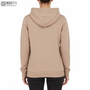 เสื้อมีฮู้ดแขนยาวโอเวอร์ไซส์สำหรับผู้หญิง, เสื้อกันหนาวผ้าฝ้ายหนาพิมพ์ลายตัวอักษรโลโก้ขนาดใหญ่ - Product Image 2