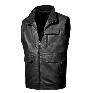 Gilet en cuir pour hommes de meilleure qualité Gilet en cuir durable pour hommes Gilet en cuir de haute qualité - Product Image 1