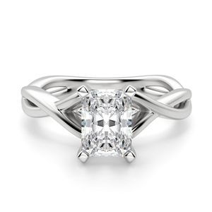 Radiant Cut Diamond Twisted Cute Anniversary Ring for Women RITZIN - Product Image 1