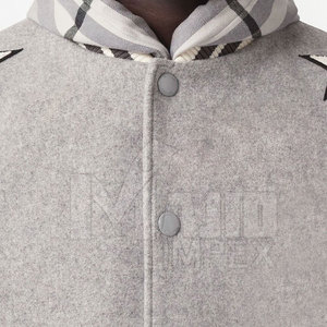 Nouvelle arrivée : veste d'hiver surdimensionnée pour homme, manches en cuir, col montant, respirante, antibactérienne, vêtements de sport en provenance du Pakistan - Product Image 5