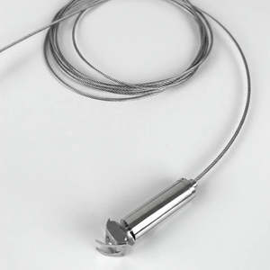 Set di sospensione a filo regolabile in altezza con molla per profilo da 44 mm con scanalatura - Product Image 1