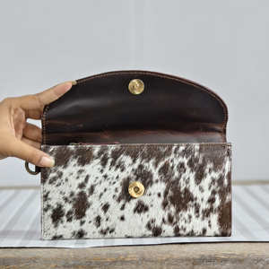 Premium Quality Western Luxury Genuine Cowhide <b>Leather</b> Wallet Floral Hand <b>Tooled</b> Wristlet Long Length Clutch Purse Gift For Her - Product Image 3