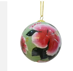 Adorno fino de bola de cristal de Navidad personalizado grande con patrón pintado en el interior - Product Image 6