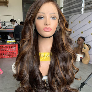 วิกผมหยักศกเวียดนาม8-32นิ้วลูกไม้ด้านหน้าผากเดียวมีหลายสีให้เลือก - Product Image 1