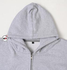 Fait sur mesure 100% coton uni unisexe lourd poids personnalisé sweat à capuche zippé pull surdimensionné blanc sweat à capuche lourd - Product Image 6